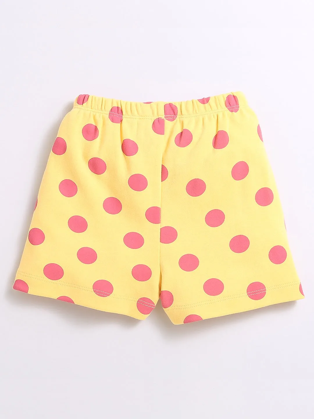 Yellow Printed Night-Suit Sets For Kids Girl.