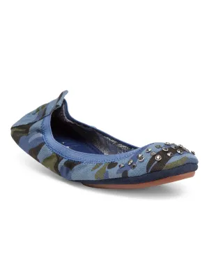 YOSI SAMRA Camouflage Printed Ballet Flats